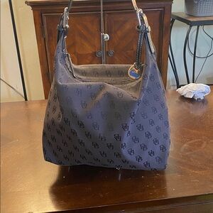 Dooney & Bourke EUC Black Canvas Hobo Bag